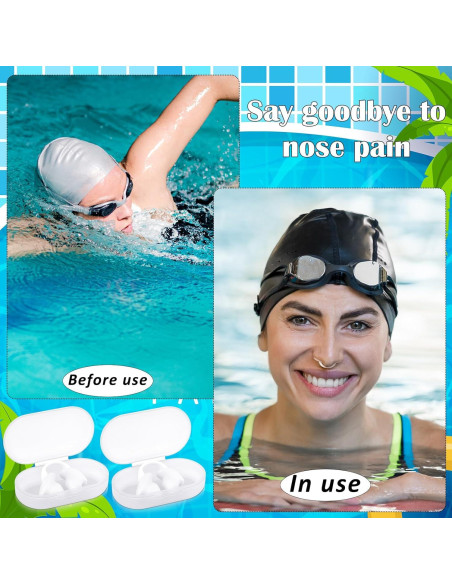 Tapones de Nariz para Natación Soulchen XLN1111 Silicona 2 Pcs
