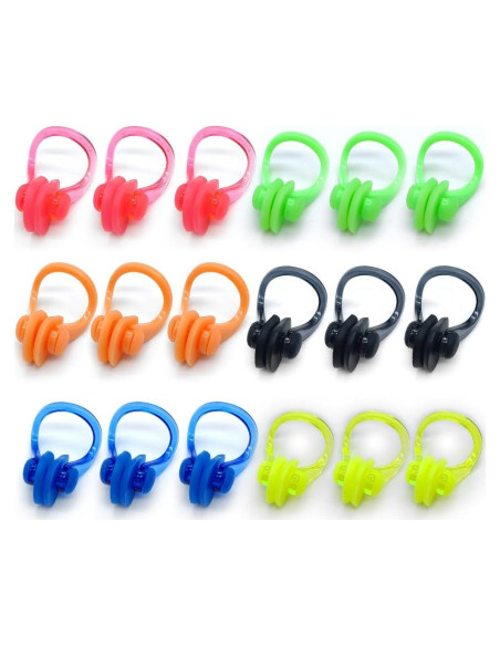 Zooshine 18 Clips de Nariz para Nadar Silicona Reutilizables