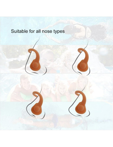 Zooshine 18 Clips de Nariz para Nadar Silicona Reutilizables