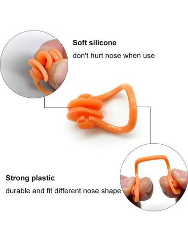 Zooshine 18 Clips de Nariz para Nadar Silicona Reutilizables