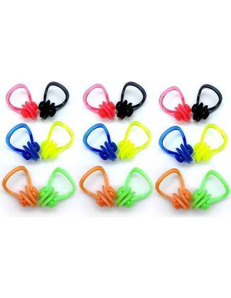 Zooshine 18 Clips de Nariz para Nadar Silicona Reutilizables