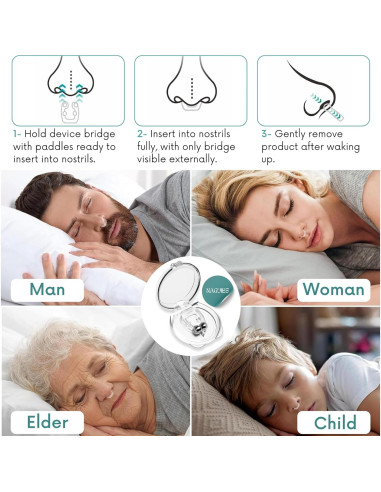 Pack de 6 Clips Nasales Magnéticos NAGUIBS para Ronquidos