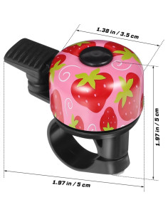 Timbres de Bicicleta Kisangel Unicornio Rosa 2 Piezas 2