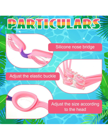 Gafas de Natación para Niños Macarrie 6 Pcs Antivaho