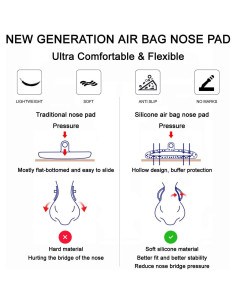 Almohadillas de nariz de silicona Push-in Mr.ZzjOOj 15mm 6 pares 2