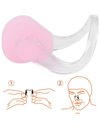 Clip de Nariz para Natación Hapivida - 2 Pcs Silicona Rosa
