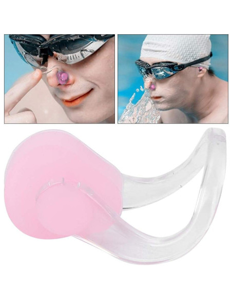 Clip de Nariz para Natación Hapivida - 2 Pcs Silicona Rosa