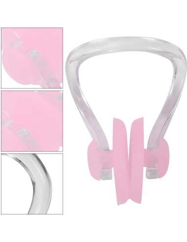 Clip de Nariz para Natación Hapivida - 2 Pcs Silicona Rosa