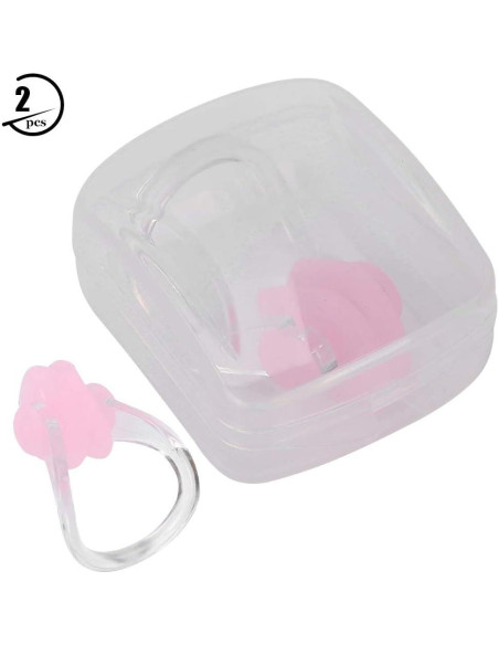 Clip de Nariz para Natación Hapivida - 2 Pcs Silicona Rosa