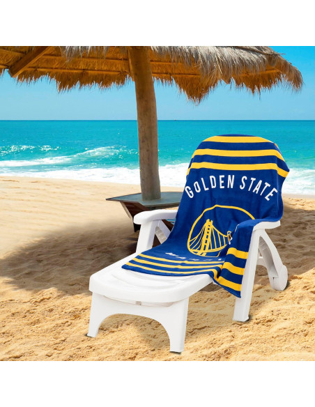 Toalla de Playa Northwest Golden State Warriors 76x152 cm Rayas