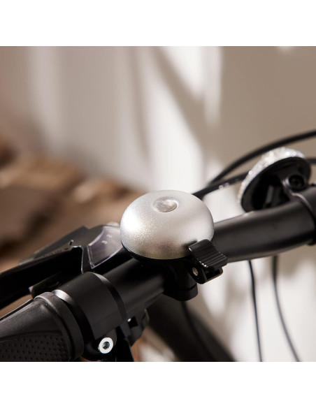 Campana de Bicicleta N+1 Plateado Mate 85dB Ajustable 22.2mm