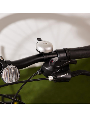 Campana de Bicicleta N+1 Plateado Mate 85dB Ajustable 22.2mm