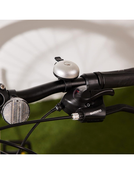 Campana de Bicicleta N+1 Plateado Mate 85dB Ajustable 22.2mm