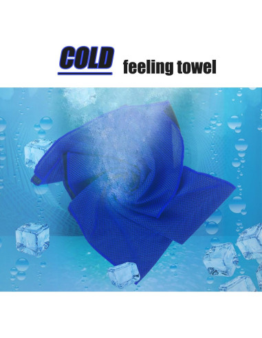 Toallas Enfriadoras Biange 30 Unidades 101.6x30.5cm Azul