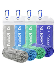 Toallas Enfriadoras Sukeen 4 Piezas Microfibra 101.6x30.5cm