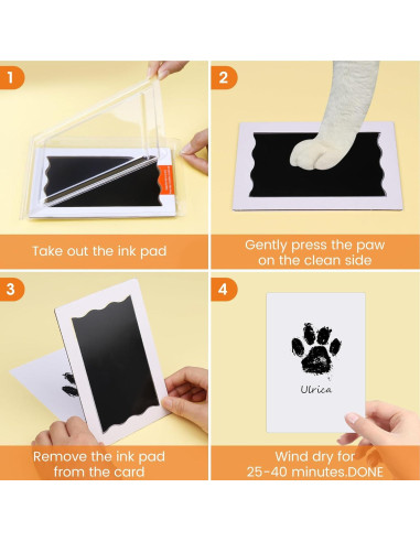 Kit de Huellas de Bebé y Mascotas Arcoíris - 2 Almohadillas