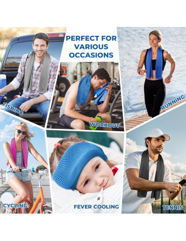 Toallas Enfriadoras Sukeen 4 Piezas Microfibra 101.6x30.5cm