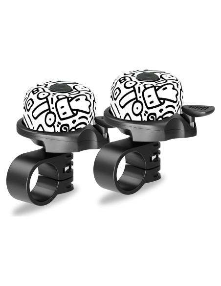 Campana de Bicicleta Rivsli RSUS-BB Graffiti Negra - Sonido Fuerte