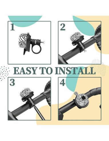 Campana de Bicicleta Rivsli RSUS-BB Graffiti Negra - Sonido Fuerte