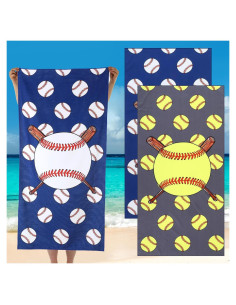 Yahenda 2 Toallas de Playa Microfibra Softbol 140x70 cm