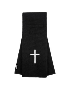 Toalla de Fútbol SLEEFS 100% Algodón Cruz de Fe Negra 36.83x10.16cm