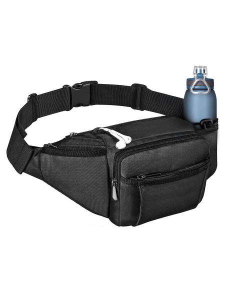 Bolsa de Cintura NOOLA para Senderismo y Ciclismo - Negro