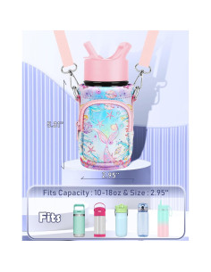 Portabotellas de Agua Miss Adola Cola de Pez Rosa Neopreno 2