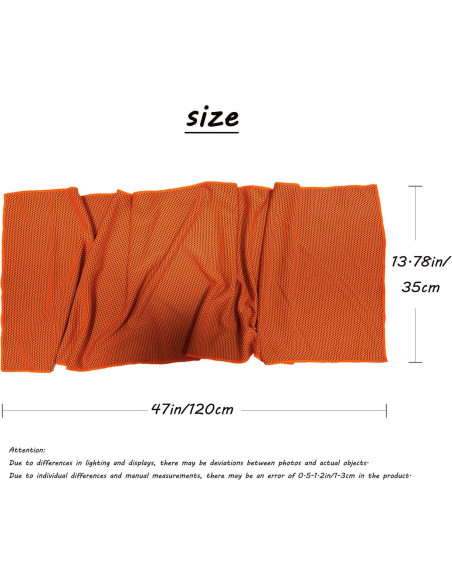 Paquete de 5 Toallas Refrigerantes Durikant 120x35cm Secado Rápido