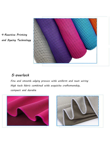 Paquete de 5 Toallas Refrigerantes Durikant 120x35cm Secado Rápido