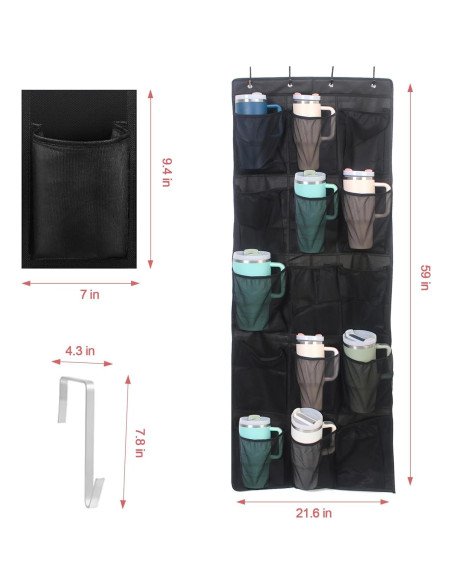 Organizador de Almacenamiento de Tazas UXIETIN - 15 Bolsillos