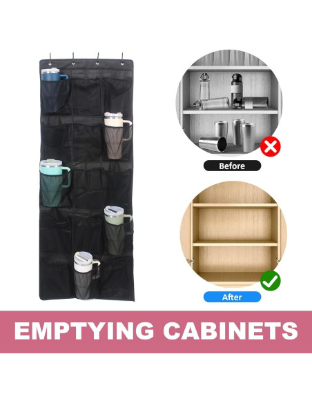 Organizador de Almacenamiento de Tazas UXIETIN - 15 Bolsillos