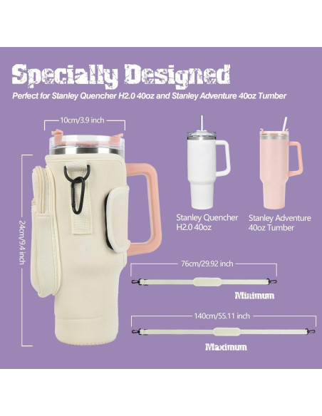 Portabotellas de Agua WuikerDuo Beige 1.18L con Bolsillo