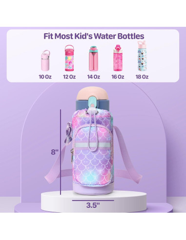 Soporte para Botellas de Agua BrainyBees Niñas Púrpura 20.32cm