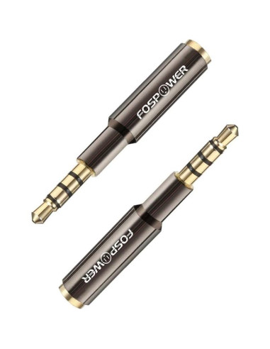 Adaptador de audio 3.5mm macho a hembra FosPower - Paquete de 3