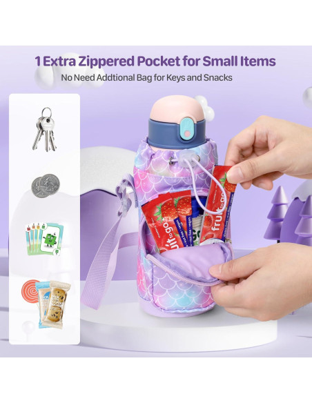 Soporte para Botellas de Agua BrainyBees Niñas Púrpura 20.32cm