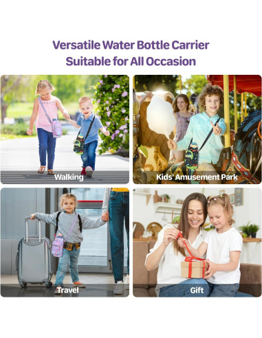 Soporte para Botellas de Agua BrainyBees Niñas Púrpura 20.32cm