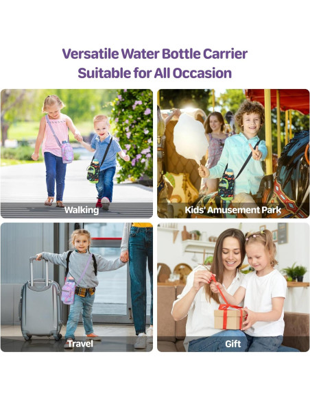 Soporte para Botellas de Agua BrainyBees Niñas Púrpura 20.32cm