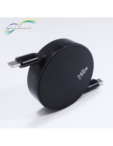 Cable BoxWave USB Tipo-C Retráctil 240W para Lepow D15