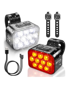 Juego de Luces para Bicicleta BUCKLOS X10-500 Delanteras y Traseras