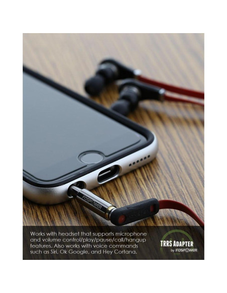 Adaptador de audio 3.5mm macho a hembra FosPower - Paquete de 3