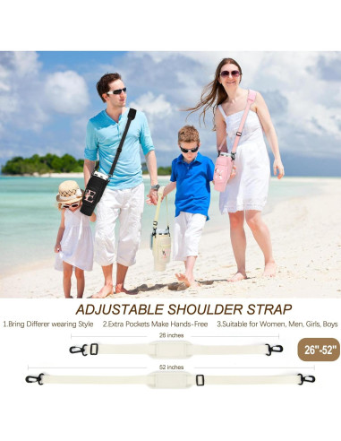 Soporte de Botella de Agua Sernaxi 40 oz Neopreno Crema