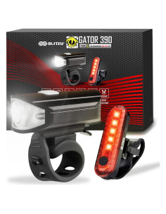 Juego de Luces para Bicicleta BLITZU Gator 390 LED USB-C