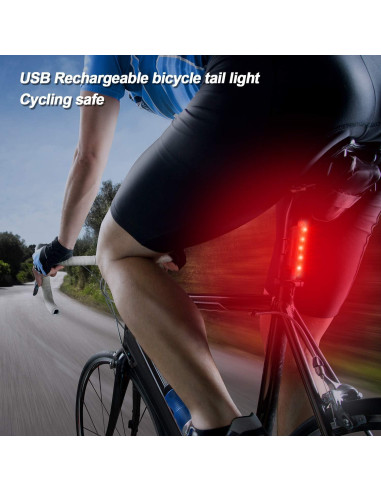6 Luces para Bicicleta Mudder Recargables USB Impermeables