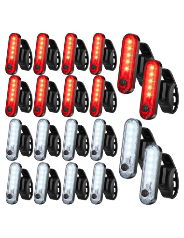 Paquete de 20 luces traseras LED recargables Jerify USB