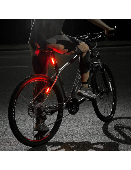 Luz Trasera LED Recargable USB KEYWELL 100 Lúmenes Rojo