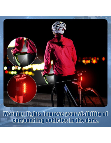 Paquete de 20 luces traseras LED recargables Jerify USB