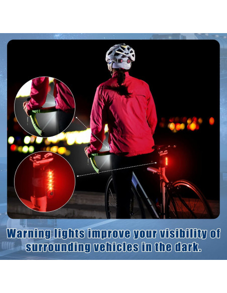 Paquete de 20 luces traseras LED recargables Jerify USB