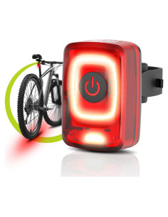 Luz Trasera de Bicicleta VELMIA 360 Recargable Rojo