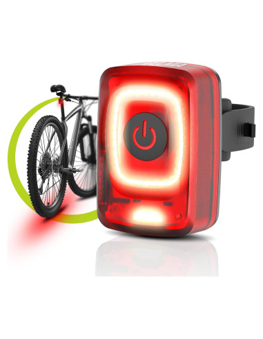 Luz Trasera de Bicicleta VELMIA 360 Recargable Rojo