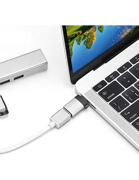 Cable BoxWave USB-C a A PortChanger 2-Pack - Negro